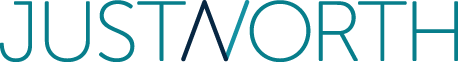 Just North logo with N coloured dark grey to highlight a North facing upwards arrow